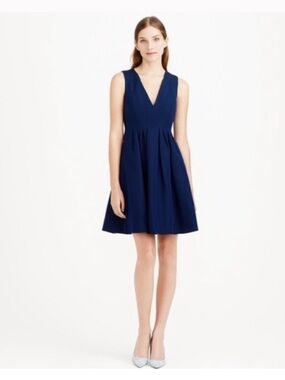 J. Crew NEW Pleated Sleeveless Kami Classic Faille Dress - Size 2